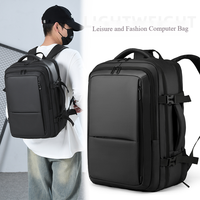 Tas Ransel Bisnis Pria Kapasitas Besar yang Dapat Diperluas, Tas Laptop Premium Multi-Fungsi untuk Perjalanan Bisnis