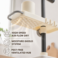 Support d'éponge réglable pour robinet, en plastique durable, installation facile