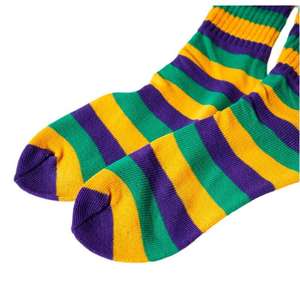 Calcetines Holgados Personalizados <span class=keywords><strong>de</strong></span> Mardi Gras, Medias a Rayas, Calentadores <span class=keywords><strong>de</strong></span> Piernas <span class=keywords><strong>de</strong></span> Invierno, Poliéster Suave, Accesorios <span class=keywords><strong>de</strong></span> <span class=keywords><strong>Disfraces</strong></span> para Fiestas <span class=keywords><strong>de</strong></span> <span class=keywords><strong>Carnaval</strong></span> para Adultos - Product Image 2