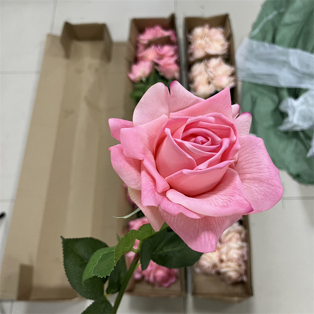 K-0103 High Quality Home Decoration Artificial Real Touch Single Rose 3D Rose