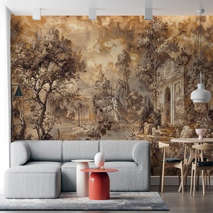 <span class=keywords><strong>Papier</strong></span> <span class=keywords><strong>peint</strong></span> imperméable de style <span class=keywords><strong>baroque</strong></span> aux tons terreux, décoration murale pour la maison, <span class=keywords><strong>papier</strong></span> <span class=keywords><strong>peint</strong></span> mural de paysage rural vintage - Product Image 4