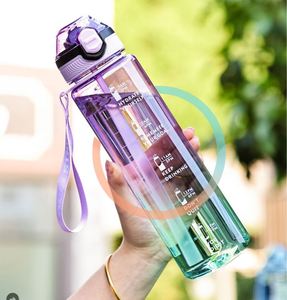 Large-capacity Transparent Plastic <b>Straw</b> Water <b>Cup</b>, Portable Sports Water Bottle for Summer, Shockproof - Product Image 3