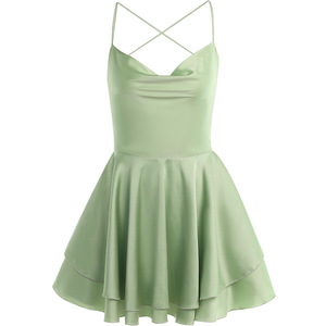 2024 serie di abbigliamento femminile all'inizio della primavera nuovo abito francese di alta qualità alla moda con colletto a pila abito da <span class=keywords><strong>donna</strong></span> - Product Image 5