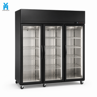 Réfrigérateur de maturation de bœuf BSG1890 1500L, vitrine de maturation de bœuf à triple porte pour grands services de boucherie