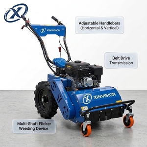 Desbrozadora <span class=keywords><strong>de</strong></span> gasolina 177F <span class=keywords><strong>de</strong></span> 9HP con ancho <span class=keywords><strong>de</strong></span> corte <span class=keywords><strong>de</strong></span> 60cm, máquina autopropulsada para mantenimiento agrícola multipropósito y limpieza <span class=keywords><strong>de</strong></span> viñedos - Product Image 4
