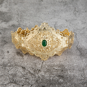 <span class=keywords><strong>Ceinture</strong></span> marocaine chic de luxe pour femme, longueur ajustable, en alliage plaqué <span class=keywords><strong>or</strong></span> 18 carats, chaîne de corps de <span class=keywords><strong>caftan</strong></span> de mariage de style vintage pour fiançailles - Product Image 3