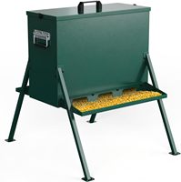 Mangeoire surélevée personnalisée JH-Mech pour cerfs et animaux sauvages, avec poignée longue multi-ports et design de bac à alimentation par gravité en métal