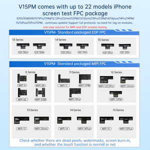 เครื่องทดสอบหน้าจอ JC JCID V15PM สำหรับ <span class=keywords><strong>iPhone</strong></span> 7 8 11 12 <span class=keywords><strong>13</strong></span> 14 15 17Pro Max Plus Mini MIPI EDP ทดสอบการทำงานของหน้าจอและซ่อมแซม - Product Image 6
