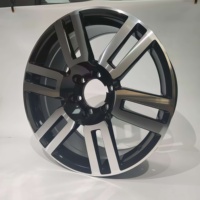 Nuevas Llantas de Aleación de Aluminio Forjado de Alta Calidad, 20 Pulgadas, Seis Radios, Negro Pulido Plateado, 6*139.7, Repuesto, 1 Año de Garantía