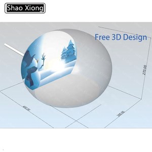 Boule de neige décorative d'extérieur, 1 pièce, carrée à Air ouvert, <span class=keywords><strong>Globe</strong></span> de neige de taille naturelle pour la publicité, pour noël - Product Image 6