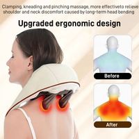 Masajeador de Pies y Piernas Shiatsu con Vibración para Cuello, Hombros y Cintura, Amasamiento 3D, Calor y Algodón con Memoria AS ALL STAR CE