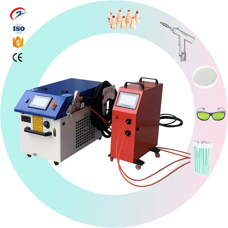 1000W 1500W 2000W 3000W 4 in 1 handheld laser welding cutting cleaning machine with double wire feeder