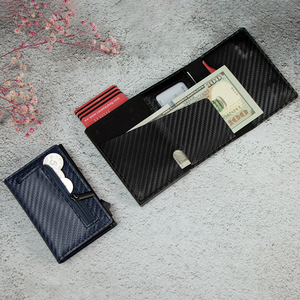 Casekey Ultra Lightweight Carbon Fiber Smart Credit Card <b>Holder</b> Portfel Meski Rfid Protection Pop up Magnetic Closure <b>Wallet</b> - Product Image 1