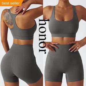 Vêtements de Yoga en Nylon recyclé écologique, ensemble de Yoga sans couture pour femmes, ensembles de Fitness, d'entraînement, survêtement pour femmes - Product Image 1