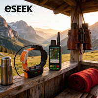 Collier audio longue portée ESEEK : Portée de 15 km + Surveillance vocale Audio bidirectionnel et localisateur nocturne LED