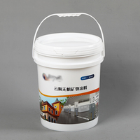 Seaux en plastique personnalisés de 2L à 25L avec couvercles et poignées, bidons de 5 gallons pour peinture, modèle 20LC, blanc Chine