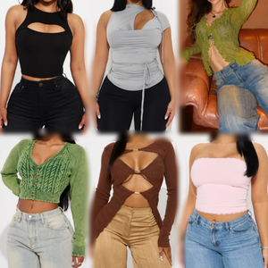 Vêtements de mode mixte pour femmes en gros : hauts décontractés, t-shirts, pantalons, jupes courtes – Expédition aléatoire en vrac - Product Image 5