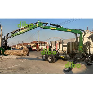 Matériel forestier homologué CE, <span class=keywords><strong>support</strong></span> ODM/OEM, chargeuse sur pneus <span class=keywords><strong>de</strong></span> 7,8 m, grappin à bois, remorque à bois <span class=keywords><strong>de</strong></span> 12 tonnes avec frein pneumatique et frein hydraulique - Product Image 2