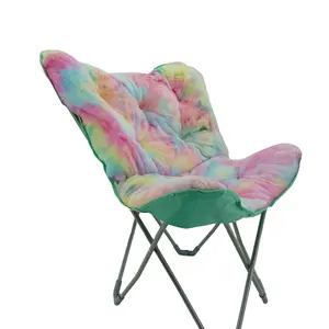 新款时尚专用明亮快乐彩虹便携式可折叠蝴蝶椅户外