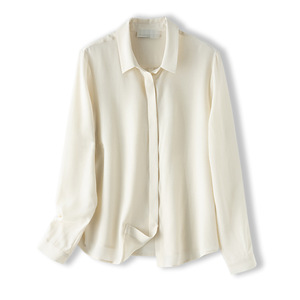 Camicetta di <span class=keywords><strong>seta</strong></span> a maniche lunghe all'ingrosso 100% camicia di <span class=keywords><strong>seta</strong></span> di gelso da donna - Product Image 2