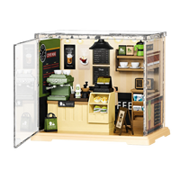 Vente flash - Maison de poupée miniature à construire soi-même - Puzzle 3D - Kit de maison miniature à construire soi-même - Maison miniature avec éclairage LED - Modèle de maison miniature