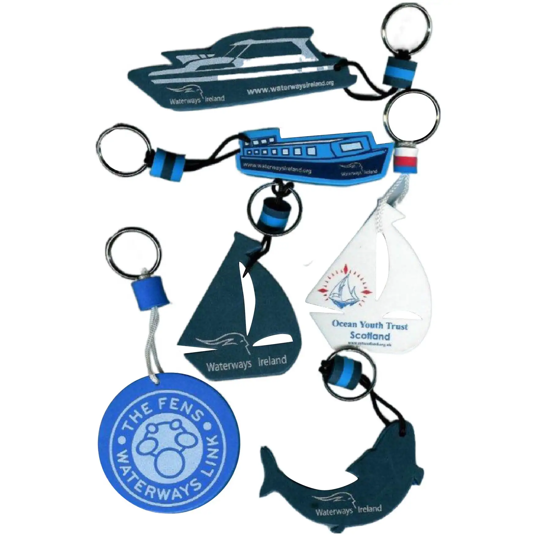 Customize Sailboat eva foam floating key chain for promotion gift, giveaway floating boat key ring float key holder