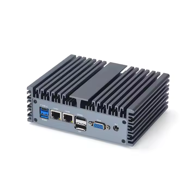 Win11 Amd Ry-zen 9 Mini PC with Intel N100 N150 Processor 2LAN UHD Graphics 8G DDR4 2*COM 2*RJ45-N100 Embedded Barebone Computer