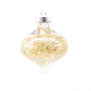 Prix usine Direct 8cm Boule De <span class=keywords><strong>Verre</strong></span> Double Pointu Oignon Monté Ornements En <span class=keywords><strong>Verre</strong></span> Décorations De Boule De Noël - Product Image 4