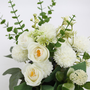 Wholesale Artificial Cemetery <strong>Flowers</strong> Potted Funeral <strong>Flowers</strong> Crossed <strong>Grave</strong> <strong>Flower</strong> Rose and Chrysanthemum - Product Image 4