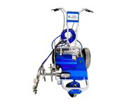 Machine de marquage routier oscillante convexe thermoplastique de conception compacte, de qualité exceptionnelle et alimentée par moteur