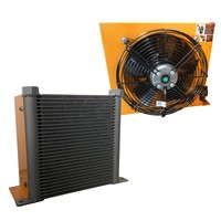 Refroidisseur d'huile hydraulique à plaques et ailettes en aluminium avec moteur et ventilateur 220V, débit de 160L/min pour systèmes de refroidissement de machines de fonderie sous pression