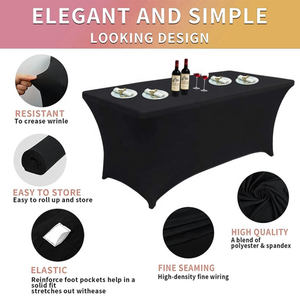 Outdoor UV Protected Custom Logo <b>Table</b> <b>Cover</b> OEM, <b>Waterproof</b> Polyester <b>Table</b> Cloth For Pop-up Market Roadshow Brand Promotion - Product Image 6