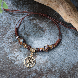 Hand Woven <b>Beaded</b> <b>Bracelet</b> With Tree Of Life Charm Adjustable Red String Fashion Jewelry Gift For Women Autumn 2018 - Product Image 3