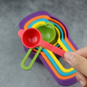 2020 New Arrival Colorful Kitchenware Biodegradable Recycled Plastic Measuring löffel set von 6 - Product Image 4