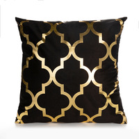 Taie d'oreiller estampée à la feuille d'or, style populaire, style classique européen, coussin de canapé, taie d'oreiller pour e-commerce transfrontalier