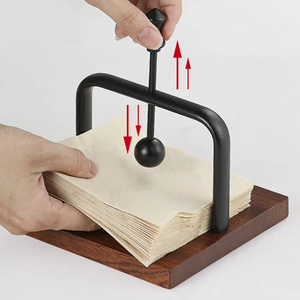 Wholesale Solid Wood Napkin Holder Restaurant Tissue Box Cafe <b>Tabletop</b> Dispenser Hotel Desktop Organizer Decorative <b>Storage</b> - Product Image 4