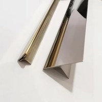 Bande de finition murale en or pour escalier, en chrome, en T, pour intérieur, en granit, en métal, pour les coins des carreaux, en acier inoxydable, pour le sol