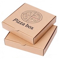 Boîte à pizza personnalisée en gros de qualité alimentaire, recyclable, jetable, avec impression à l'encre de soja et pelliculage mat