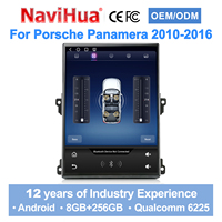 Navihua Nueva Actualización para Porsche Panamera 2010-2018, Pantalla Táctil Android de 12 Pulgadas Estilo Tesla, Reproductor Multimedia DVD, Carplay, GPS, Radio