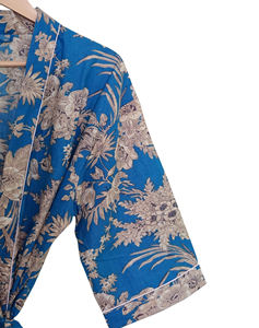 Robe Kimono Orange Faite Main pour Femme 100% Coton Indien – Tenue de Plage et de Détente pour Printemps/Été, Peignoir de Nuit et Robe de Plage - Product Image 2