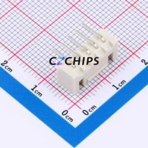 WAFER-HA2.54-5PWZ-Y62 Wire-to-Board Pin Header Bent Lead Through Hole,P=2.5mm Connector 1x5P 2.5mm Right Angle Insert XHB - Product Image 2