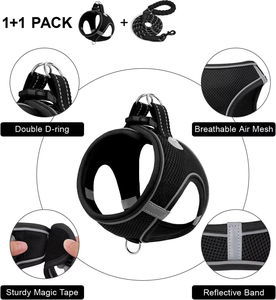 <span class=keywords><strong>Harness</strong></span> dan Tali Anjing Set, <span class=keywords><strong>Harness</strong></span> Vest Anjing Reflektif dan Tali, Tali Anjing yang Kuat dan Serasi - Product Image 6