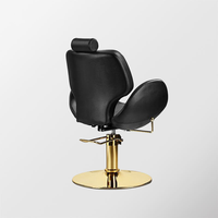 Chaise de coiffeur de luxe pivotante hydraulique avec repose-pieds et appui-tête en forme de U
