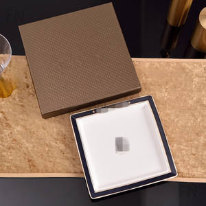 Hot Selling B-series Ceramic Bone China Fruit Plate Dining Plate square Plate - Product Image 2