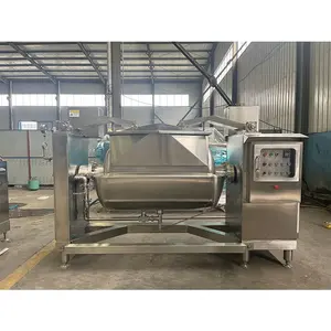 Food Industry Vacuum Impregnate Horizontal Shaft Stirring The Wok Suitable For Sauces With High Viscosity