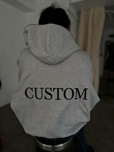 Sudaderas con capucha personalizadas de algodón 100% de alto gramaje con cremallera completa, estampadas DTG y serigrafiadas, para hombre, de corte holgado, estilo cropped, oversize y con hombros caídos. - Product Image 4