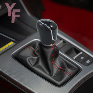Aksesoris Mobil-Pegangan Tuas Persneling Kulit untuk Hyundai IX35 Kia Shift Knob Connect Focus 5/6 Model Mobil - Product Image 1