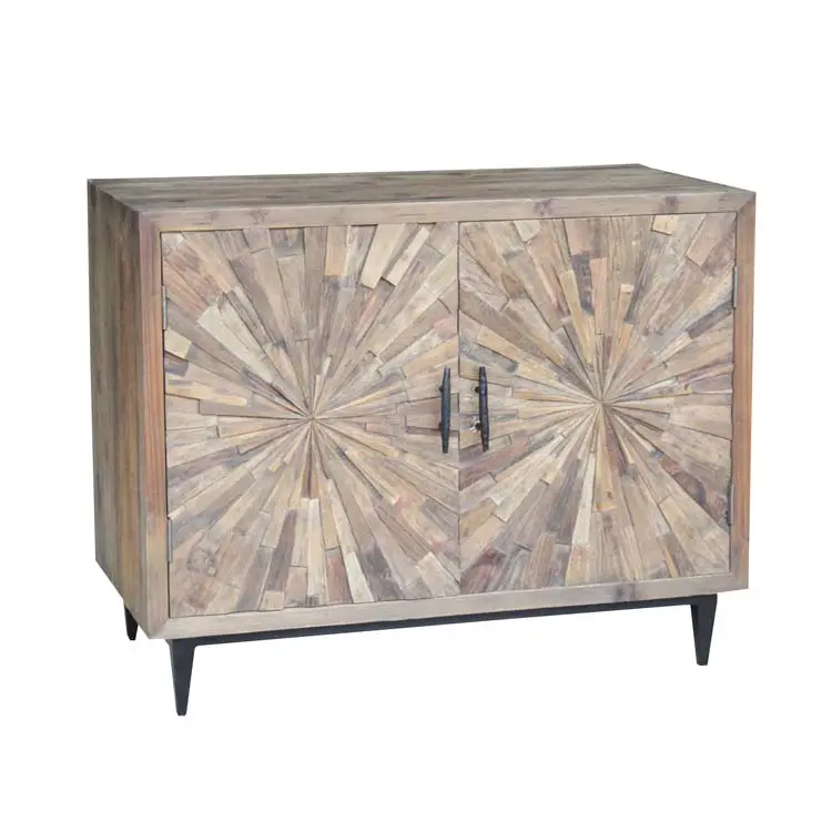 Credenza di Design dell'armadio da Buffet in legno di olmo di recupero Vintage rustico della signora WOODS