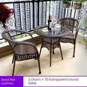 Juego <span class=keywords><strong>de</strong></span> <span class=keywords><strong>Muebles</strong></span> <span class=keywords><strong>de</strong></span> Jardín <span class=keywords><strong>en</strong></span> Oferta, Silla <span class=keywords><strong>de</strong></span> Ratán con Reposabrazos y Respaldo, Mesa y Sillas para Jardín - Product Image 2