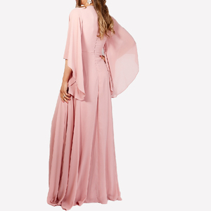 Long Party Summer Evening Chiffon <strong>Dress</strong> 2024 Elegant <strong>Fancy</strong> Pleated High Slit New Full Women Natural OEM Service Ball Gown <strong>Adults</strong> - Product Image 3